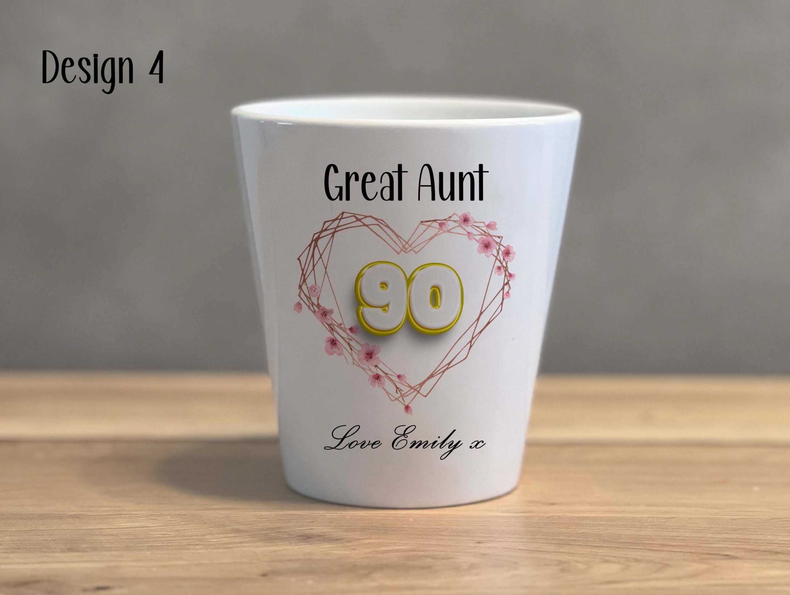 Personalised Ceramic Plant Pot – Custom Birthday Flower Pot for Any Age, 30th, 40th, 50th, 60th, 70th, 80th & 90th Gift - Image 6