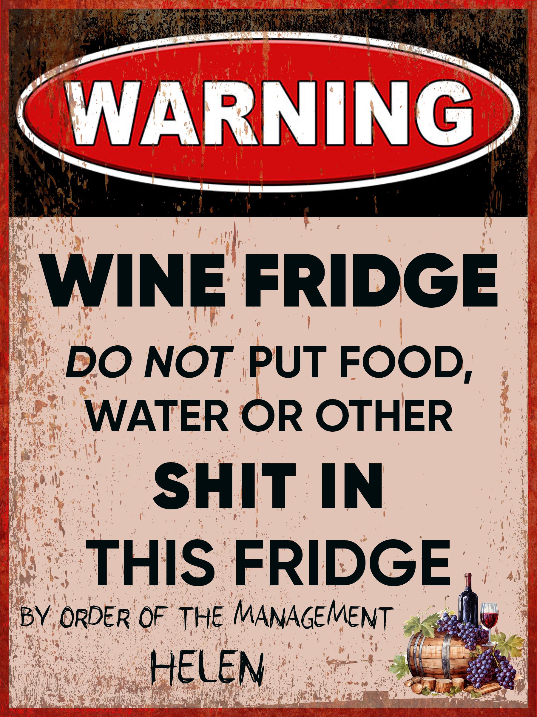 Personalised Beer or Wine Fridge Metal Sign – Custom 8x6 Wall Hanging – High Gloss Man Cave Bar Sign Gift - Home Bar Decor - Image 3