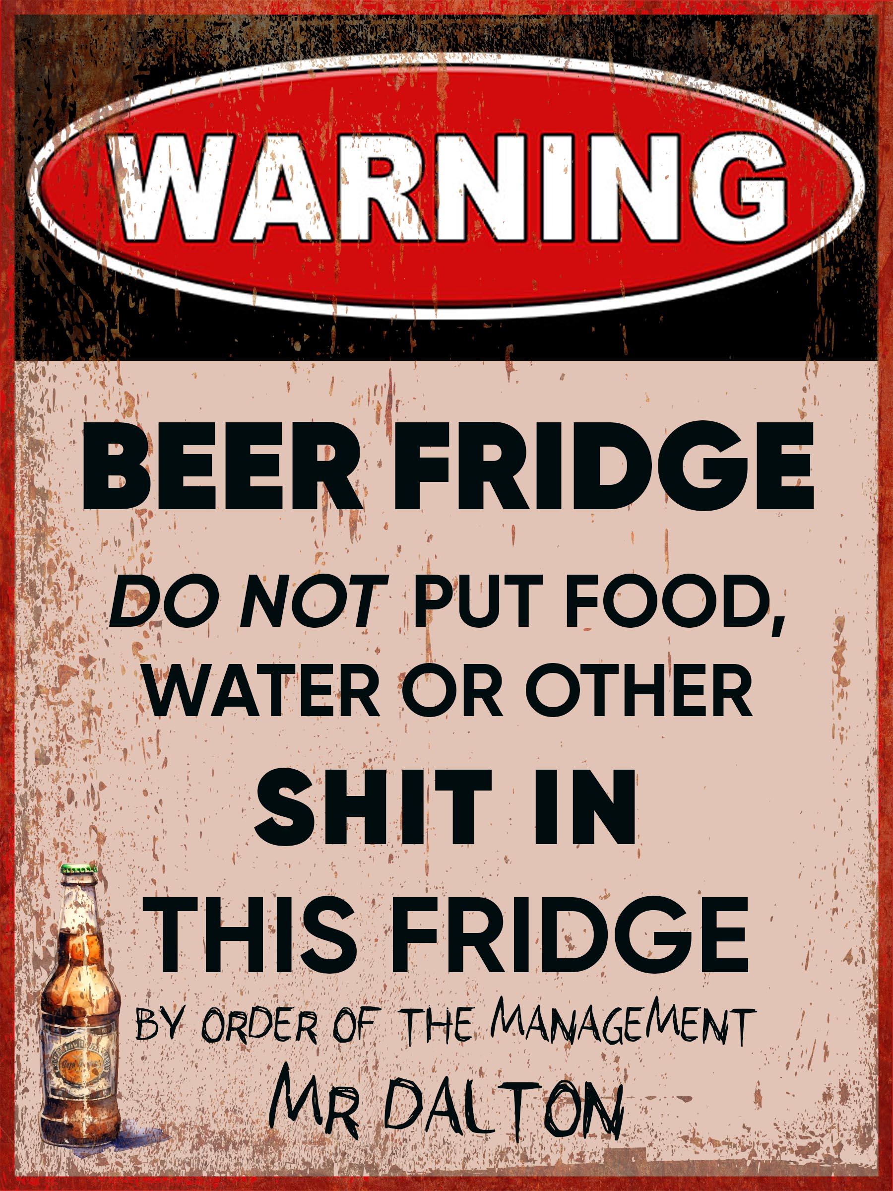 Personalised Beer or Wine Fridge Metal Sign – Custom 8x6 Wall Hanging – High Gloss Man Cave Bar Sign Gift - Home Bar Decor - Image 4