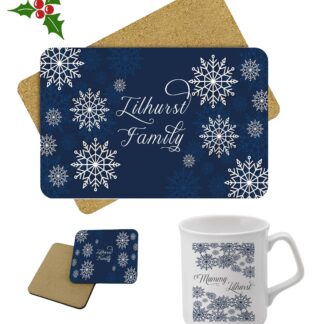 Personalised Christmas Placemat – Custom Cork Backed Holiday Table Setting, Festive Dining Decoration Gift