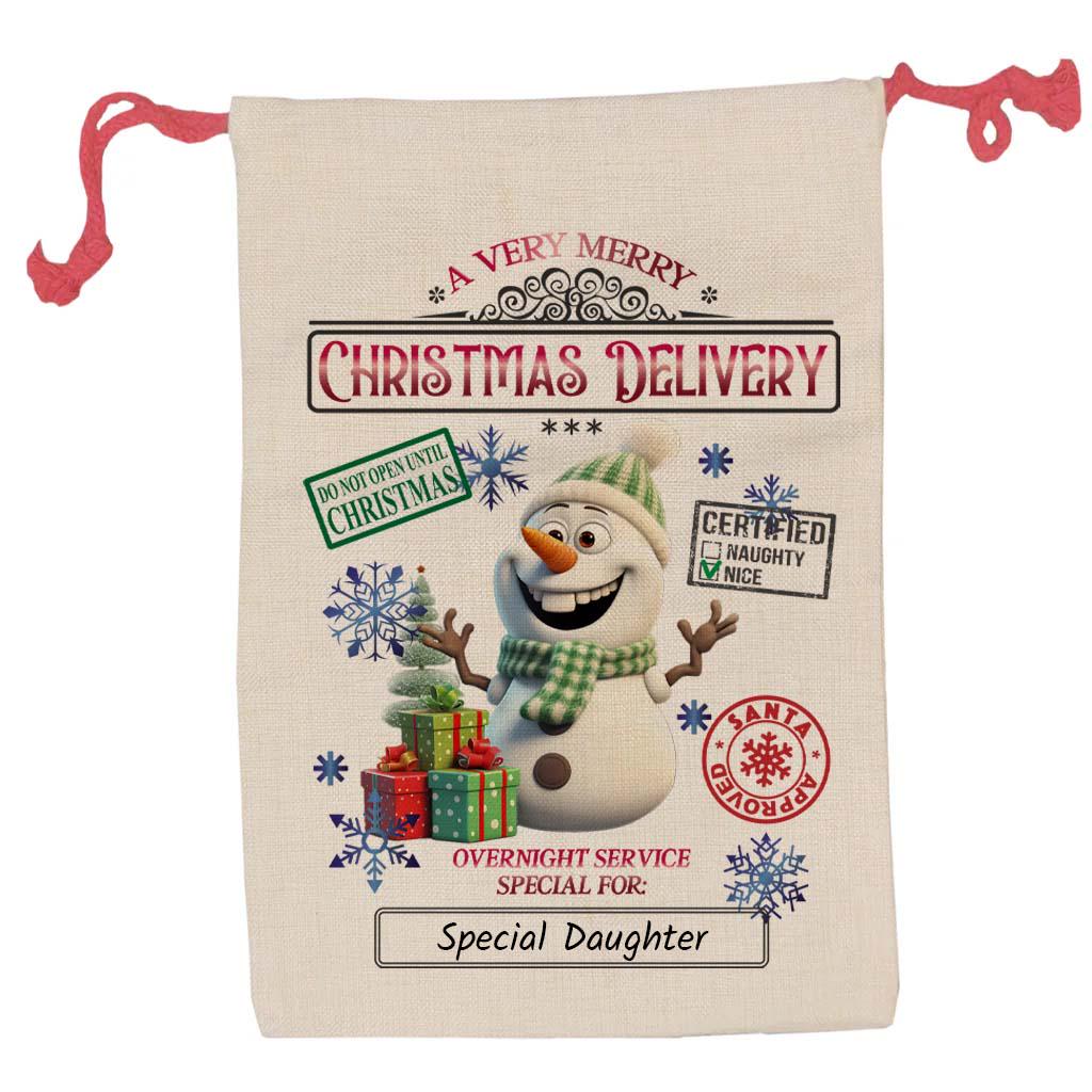 Personalised Christmas Santa Sack – Extra Large Kids Gift Bag – First Christmas Keepsake – Boys & Girls 48x68cm - Image 3