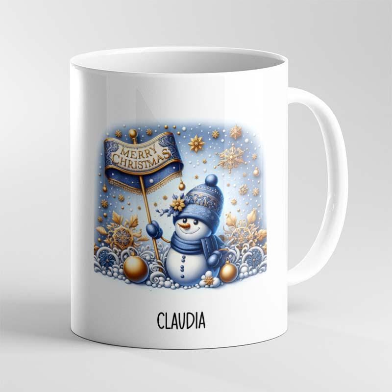 Personalised Christmas Mugs – Merry Christmas | Snowman & Penguin Designs - Image 2