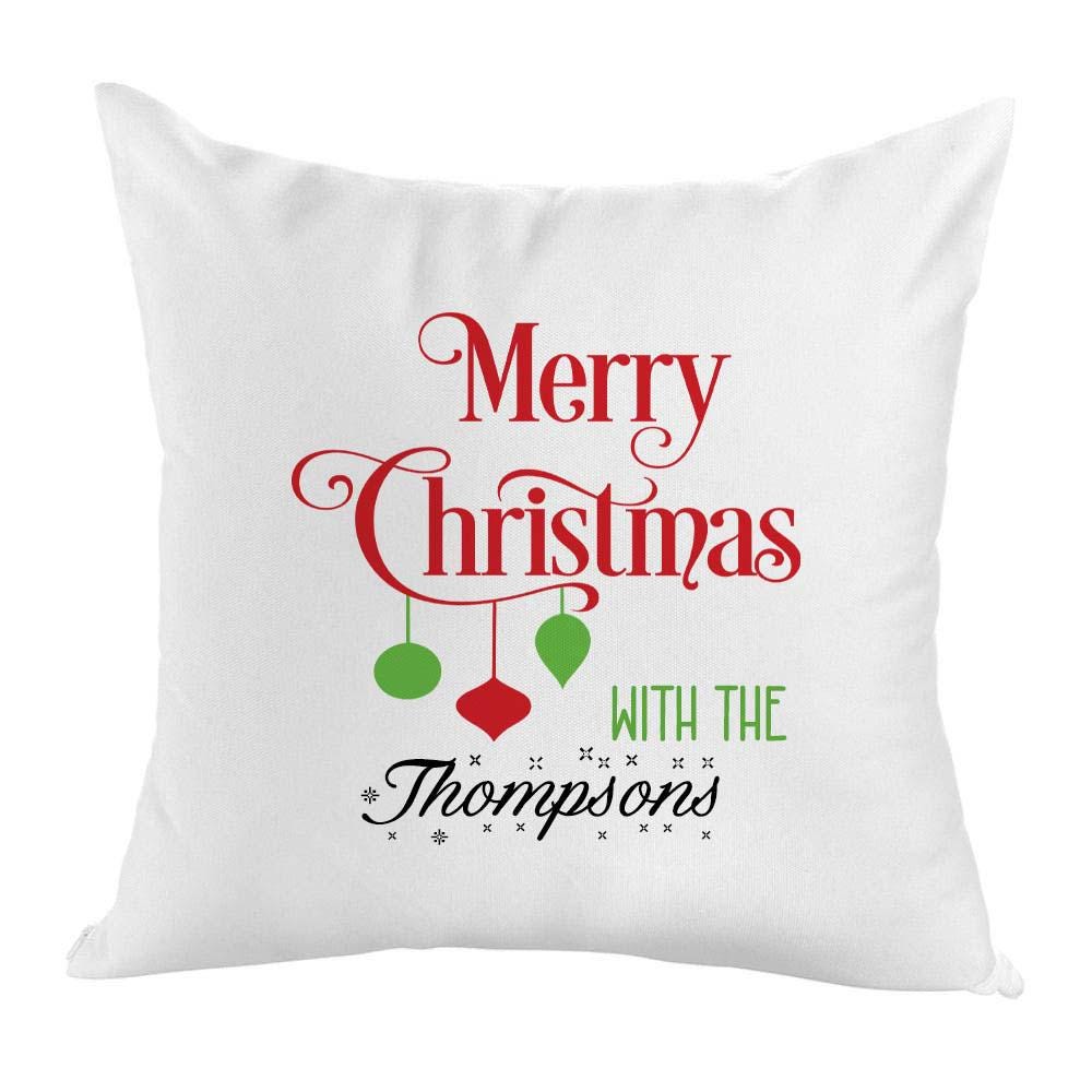 Personalised Christmas Cushion Cover 40cm – Custom Xmas Pillow Case, Cat Designs, Festive Home Decor Gift - Image 4