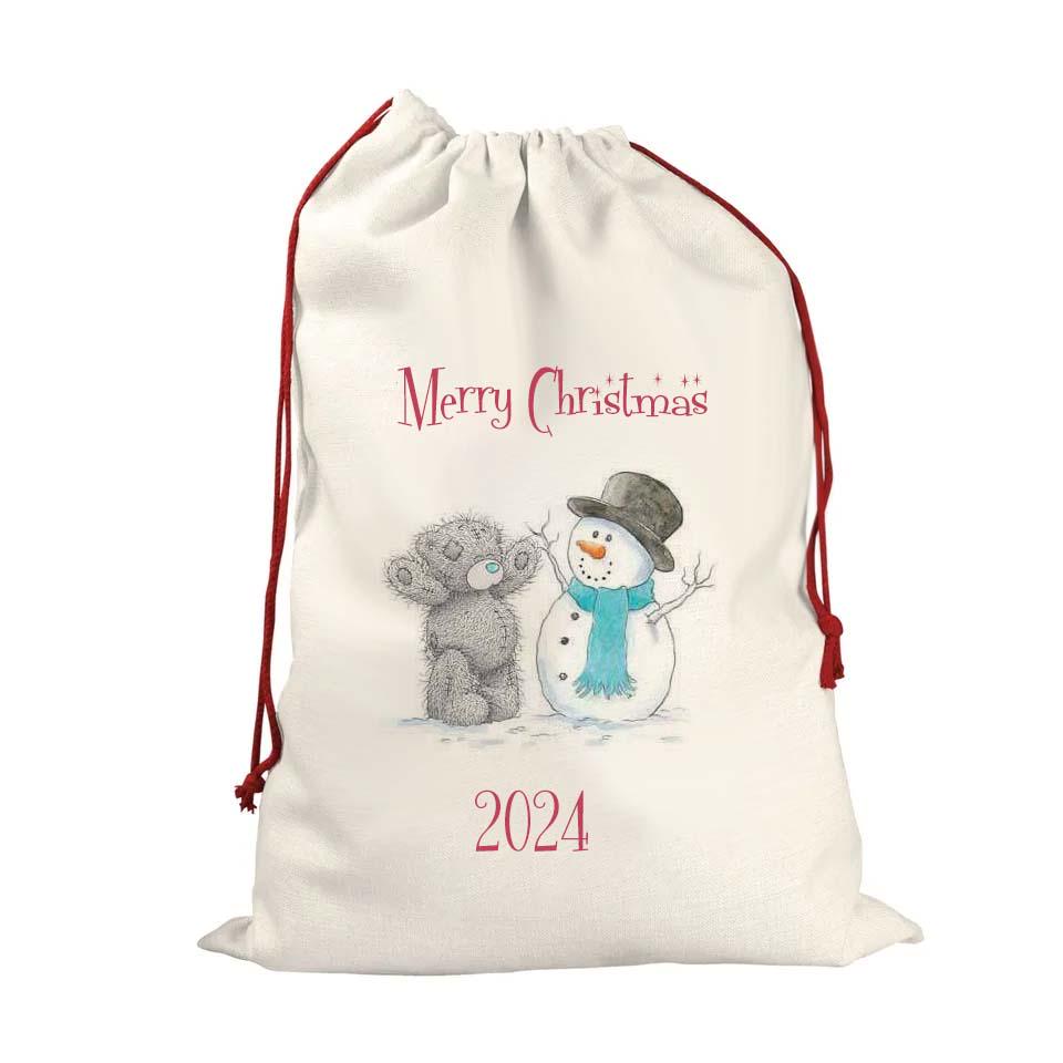 Personalised Children’s Santa Sack XL – Cute Bears First Christmas, Custom Name Gift Bag 48cm x 68cm - Image 4