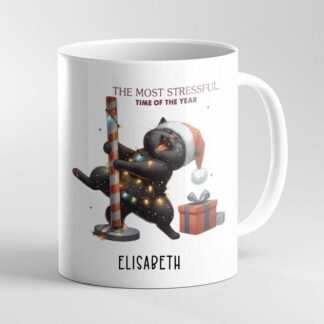 Personalised Christmas  Mugs, funny, humorous 11oz ceramic mugs, cats cats and more cats