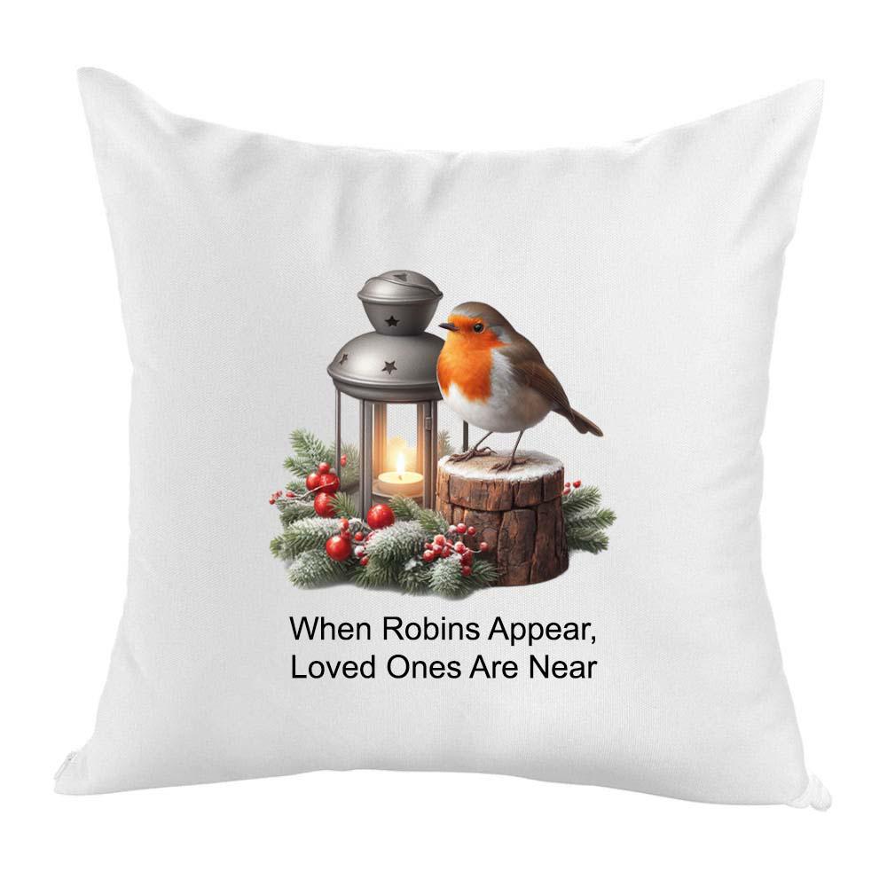 Christmas Robin | When Loved Ones Appear | Cushion Cover 40cm - Image 2