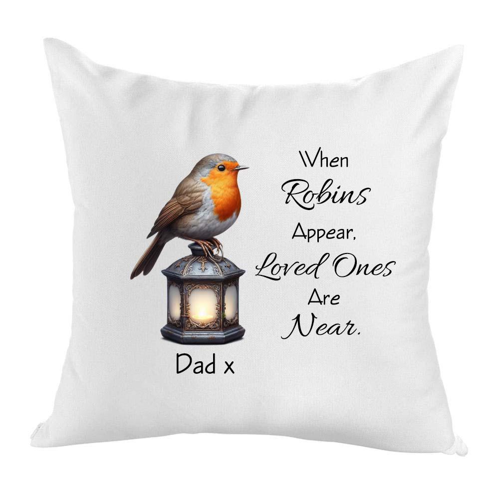 Custom Christmas Robin Cushion