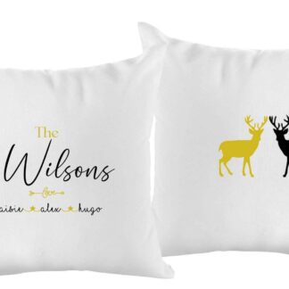Personalised Christmas Double sided,  Cushion  Covers 40cm Square family
