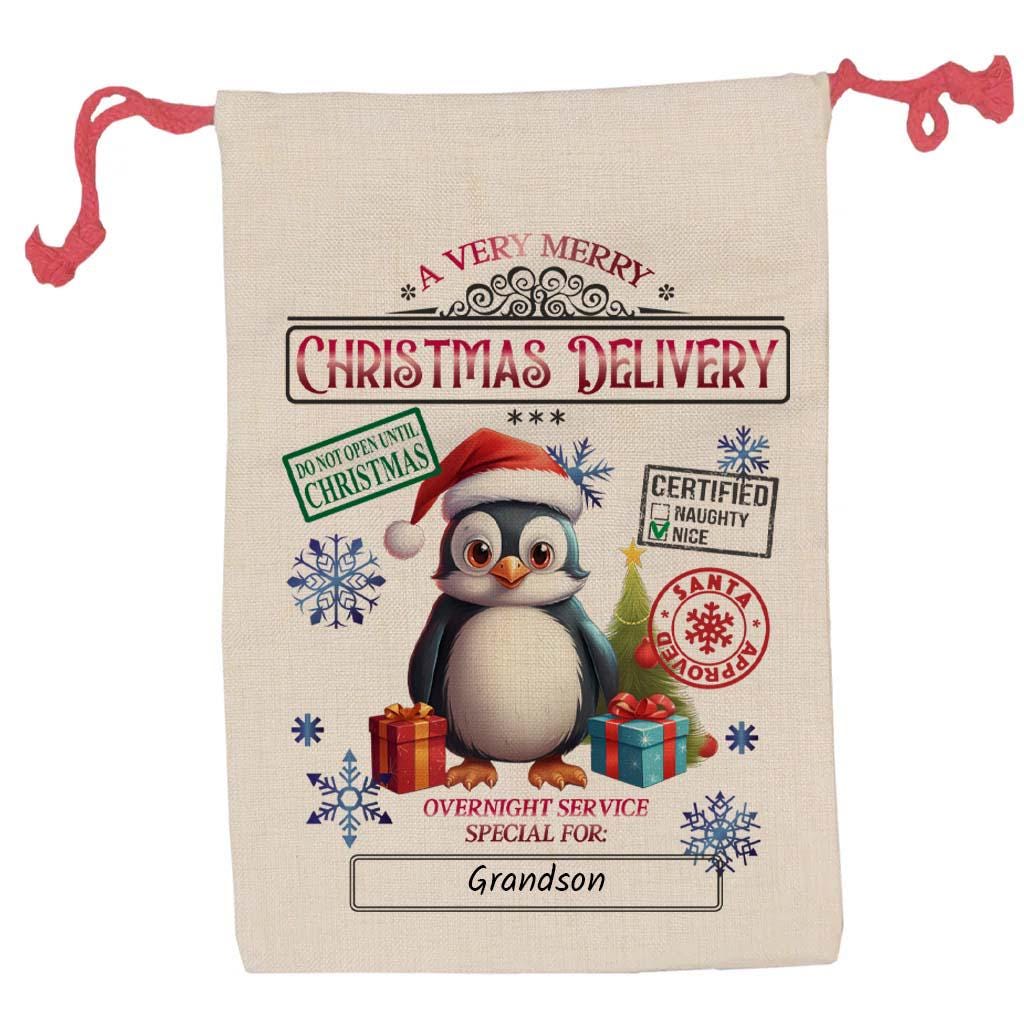 Personalised Christmas Santa Sack – Extra Large Kids Gift Bag – First Christmas Keepsake – Boys & Girls 48x68cm - Image 4