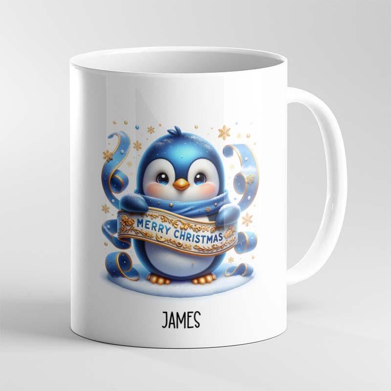 Personalised Christmas Mugs – Merry Christmas | Snowman & Penguin Designs - Image 4