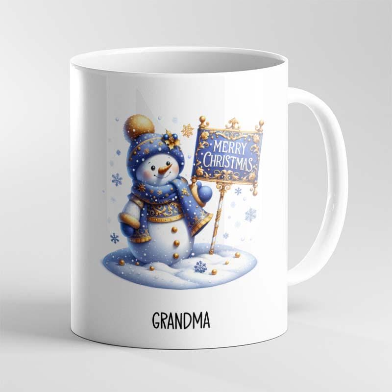 Personalised Christmas Mugs – Merry Christmas | Snowman & Penguin Designs - Image 3