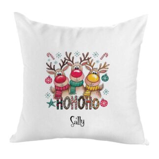 Personalised Christmas HO HO HO and Joy Cushion  Covers 40cm Square Xmas Home Decors