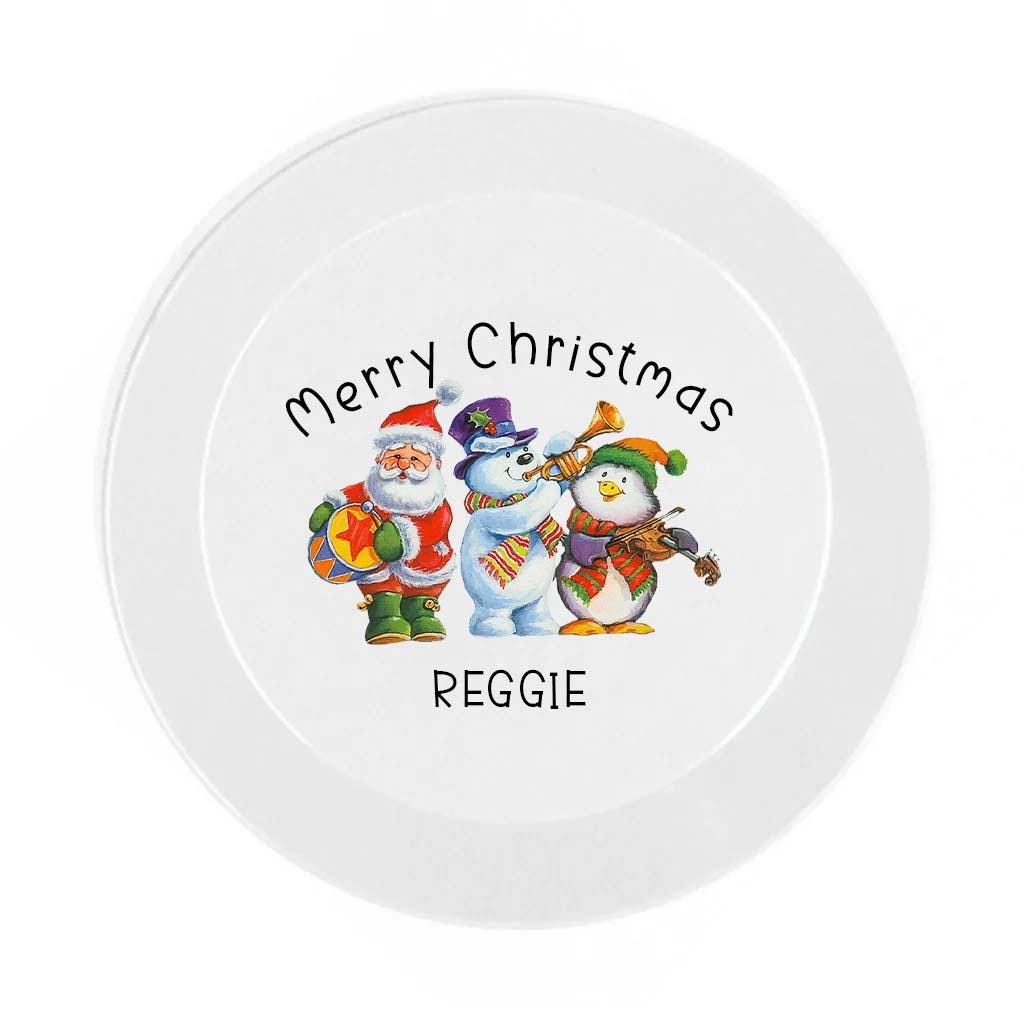 Personalised Kids Christmas Dinnerware Set Initial Reindeer, Santa or Duck – Unbreakable Plate, Bowl, Cup, Mug & Cutlery - Image 9