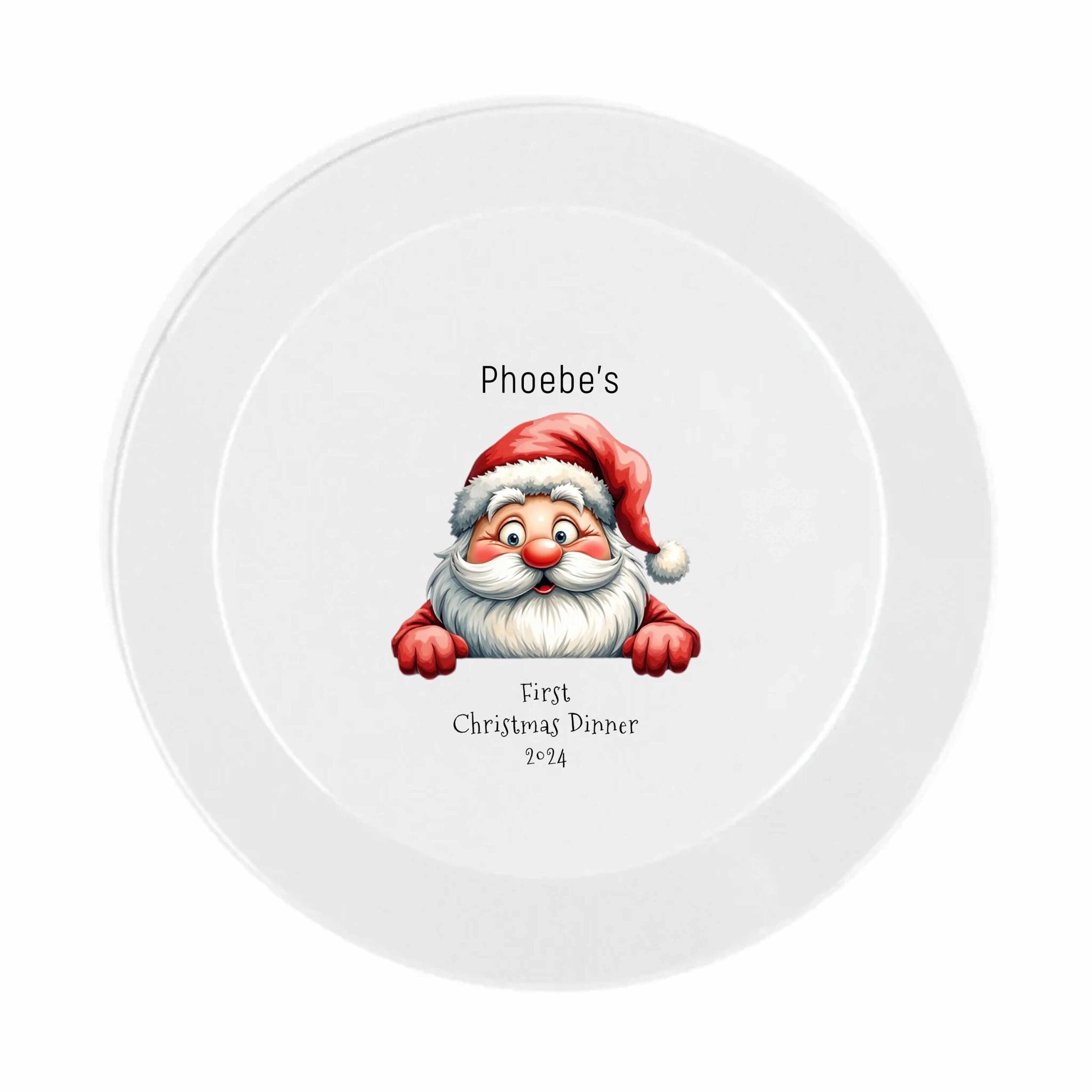 Personalised Kids Christmas Dinnerware Set Initial Reindeer, Santa or Duck – Unbreakable Plate, Bowl, Cup, Mug & Cutlery - Image 6