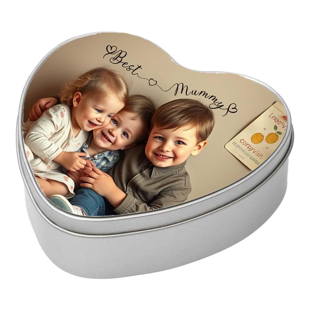 Personalised Heart Shaped Metal Keepsake Tin – Custom Gift Box - Image 2