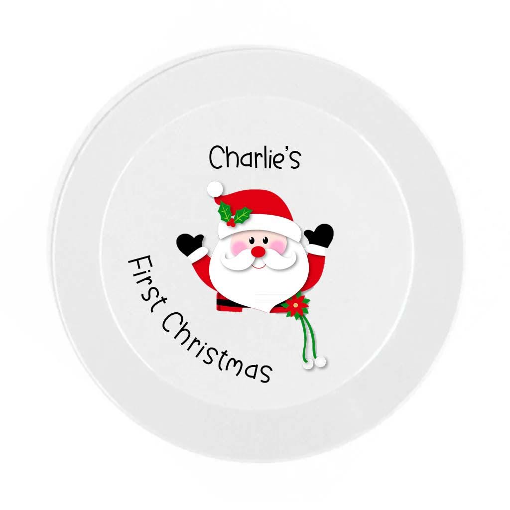 Personalised Kids Christmas Dinnerware Set Initial Reindeer, Santa or Duck – Unbreakable Plate, Bowl, Cup, Mug & Cutlery - Image 5