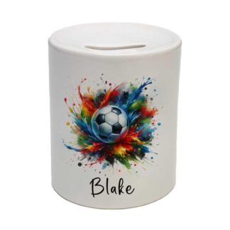 Personalised Ceramic Money Boxes, travel fund, adventure, beer fund, college stag do, football fan