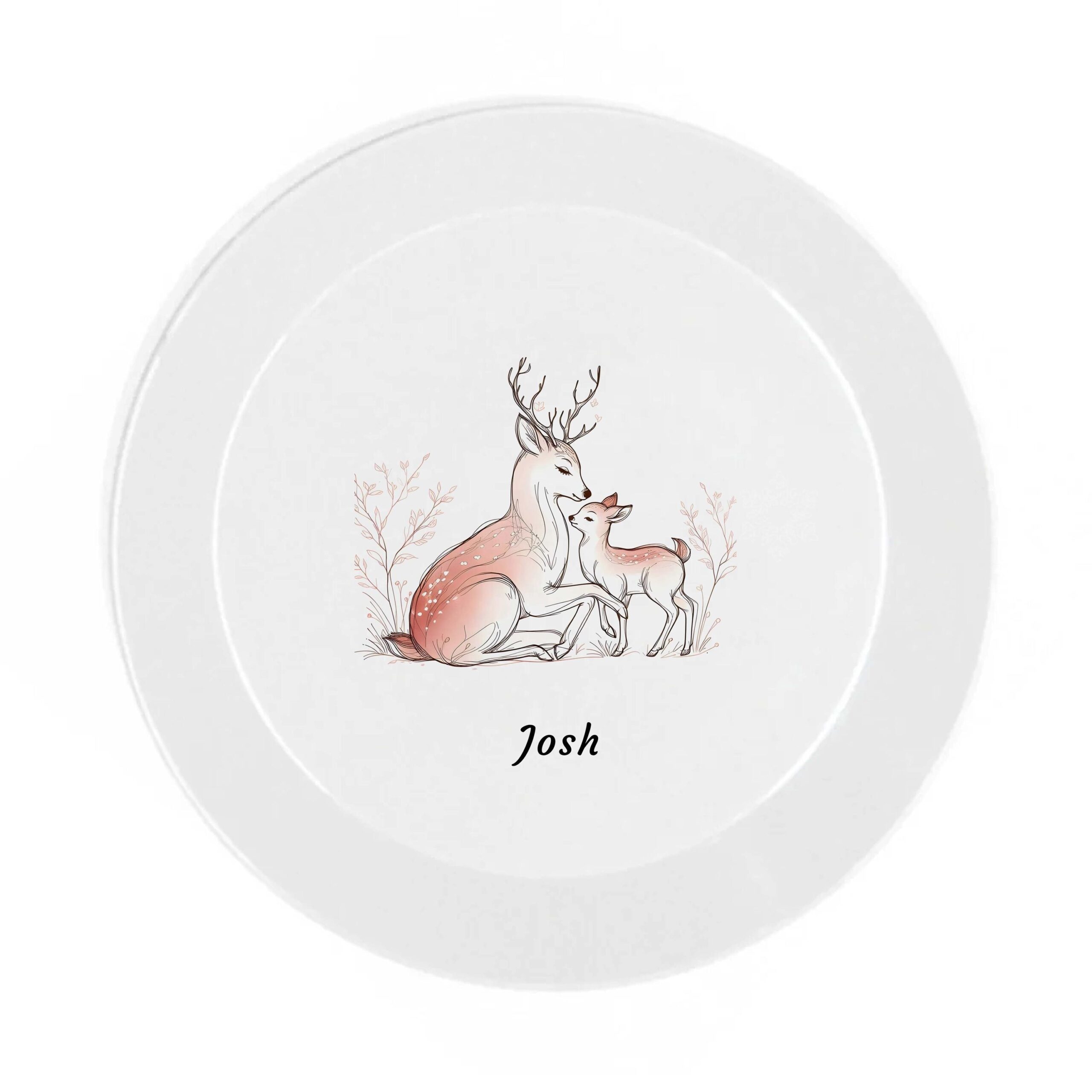 Personalised Kids Deer Dinnerware Set – Initial Plate, Bowl, Cup, Mug & Cutlery – Unbreakable Gift - Image 4