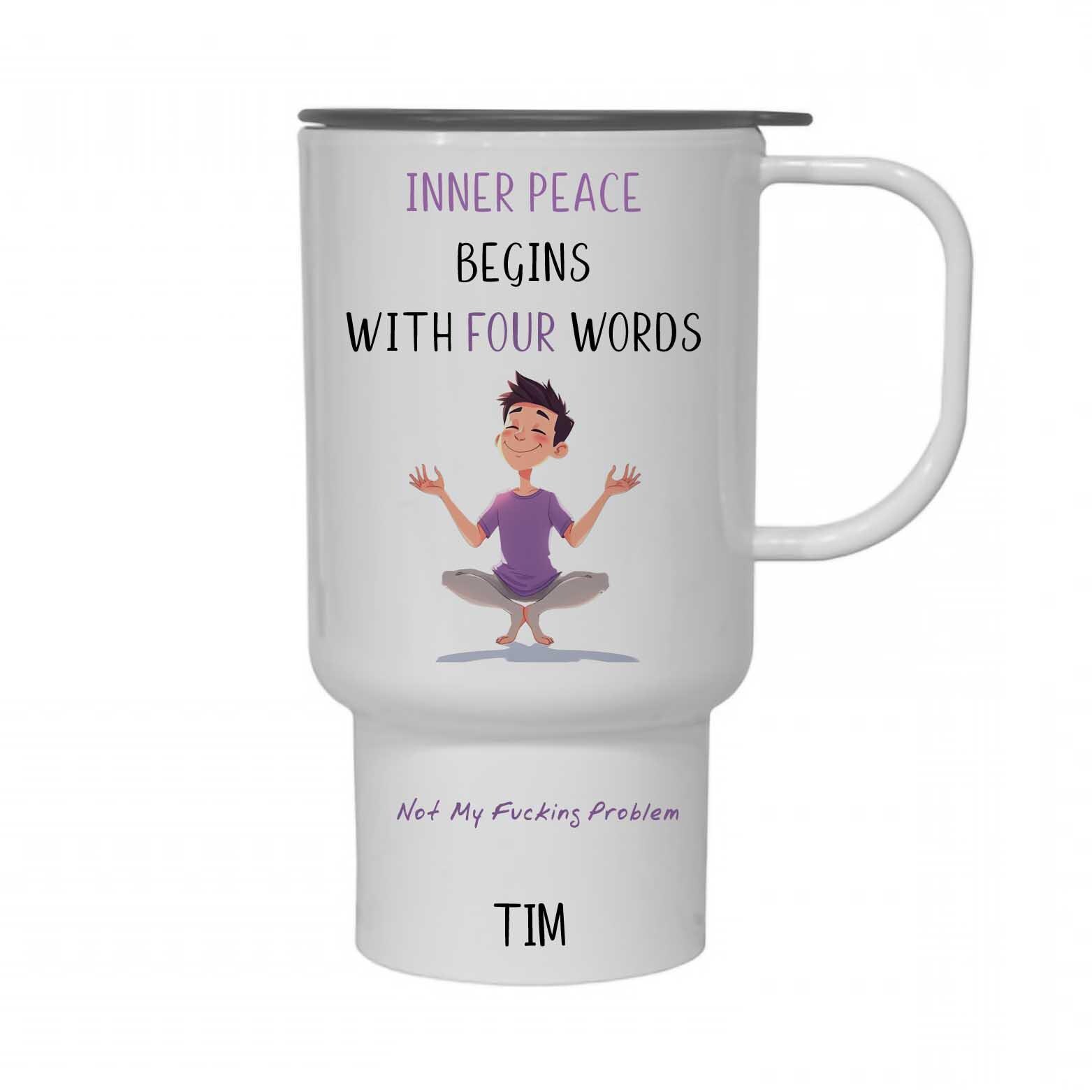 Personalised Travel Mug – Custom Photo or Text 14oz Polymer Cup mug - Image 3