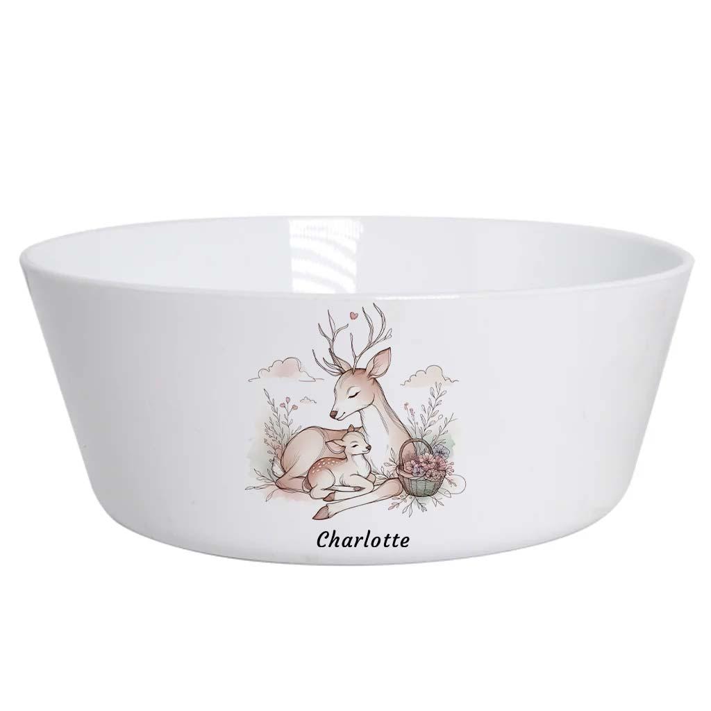 Personalised Kids Deer Dinnerware Set – Initial Plate, Bowl, Cup, Mug & Cutlery – Unbreakable Gift - Image 5