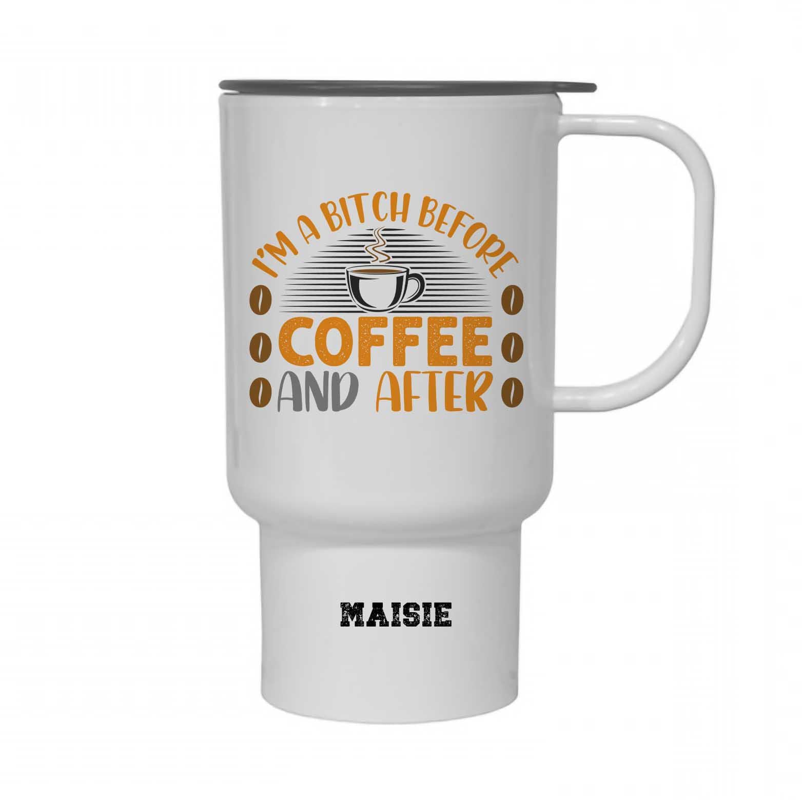 Personalised Travel Mug – Custom Photo or Text 14oz Polymer Cup mug - Image 6