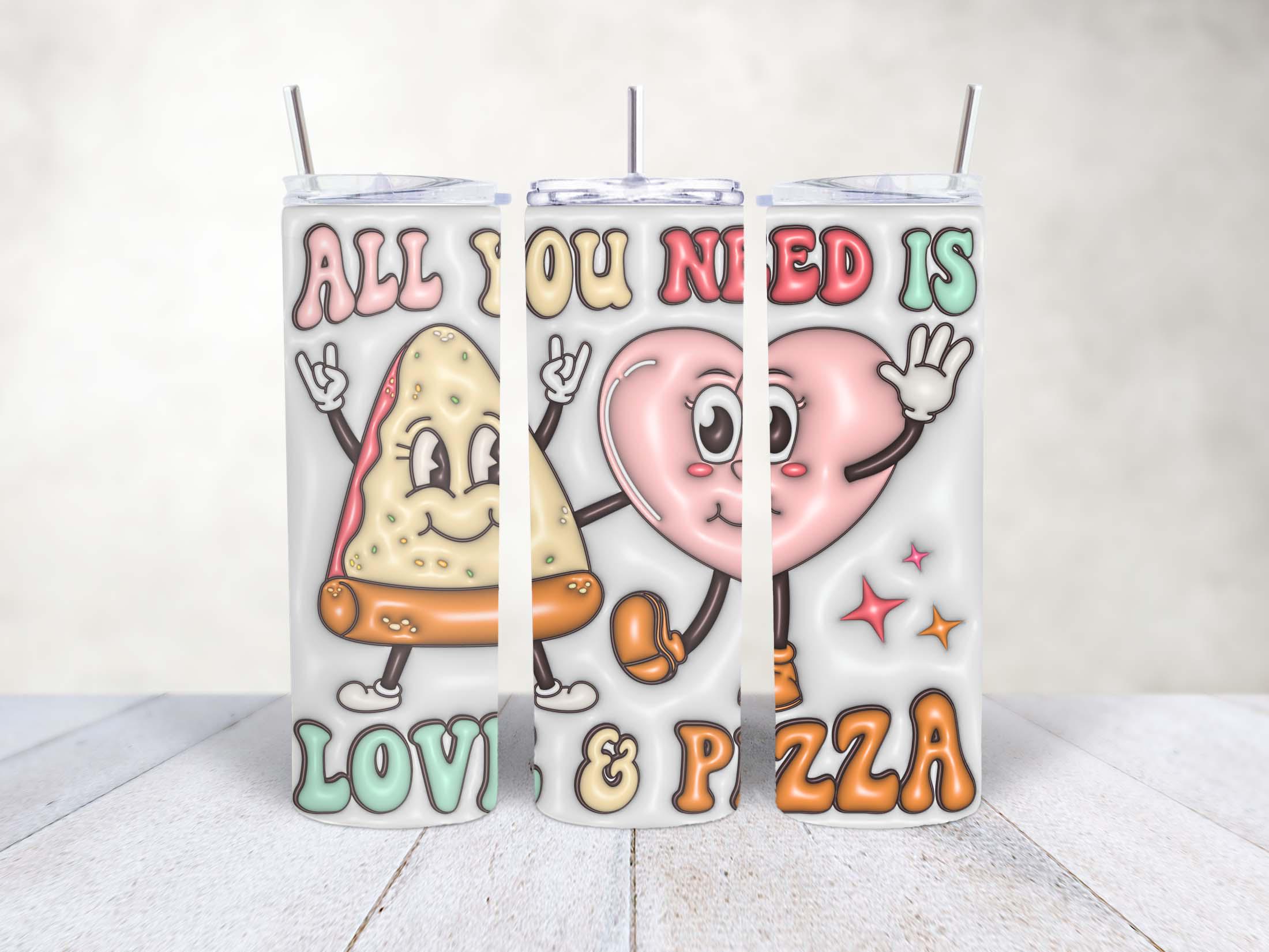 20oz skinny tumbler steel inflated text 20oz glossy tumbler inflated tumbler lock lid metal straw brush & gift box - Image 2