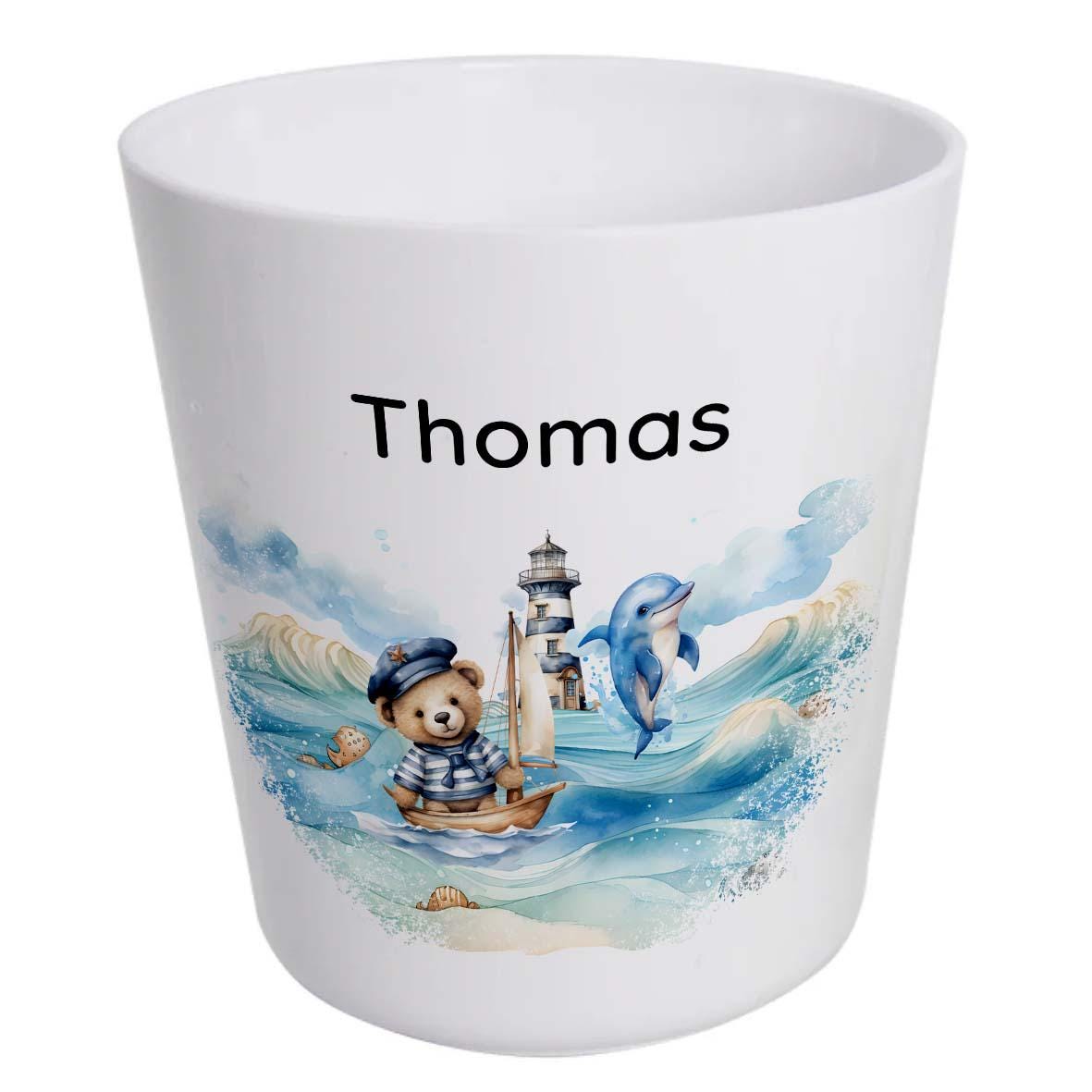 Personalised Kids Dinner Set – Personalised Nautical Plate Bowl Cup & Cutlery - Image 4