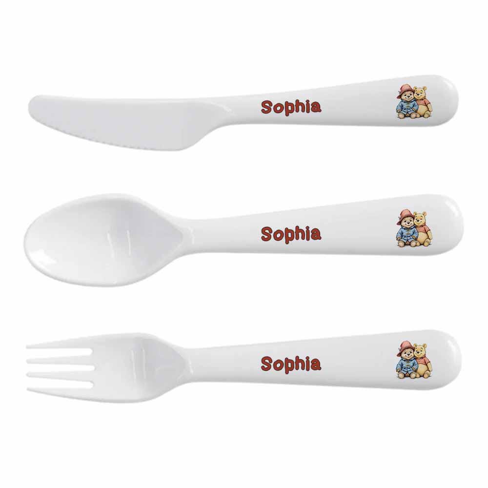 Personalised Kids Bear Dinner Set - Image 8