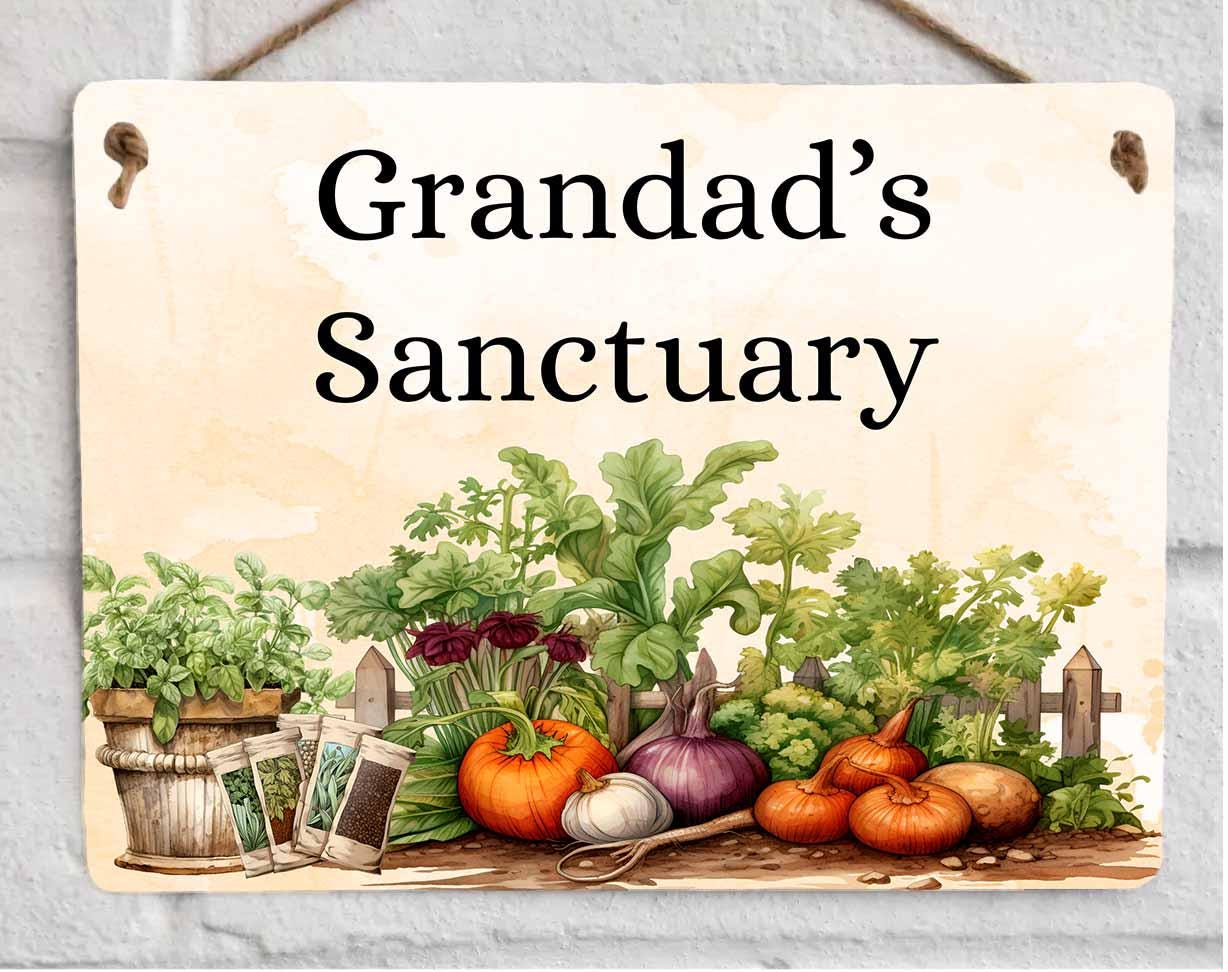 Personalised Garden Sign – High Gloss Metal Wall Hanging Plaque 8x6 - Image 2