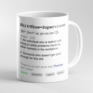 Personalized Sh*t Show Supervisor Mug: Funny Work Humor