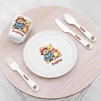 Personalised Children’s Dinner Set | Bear Design - Plate