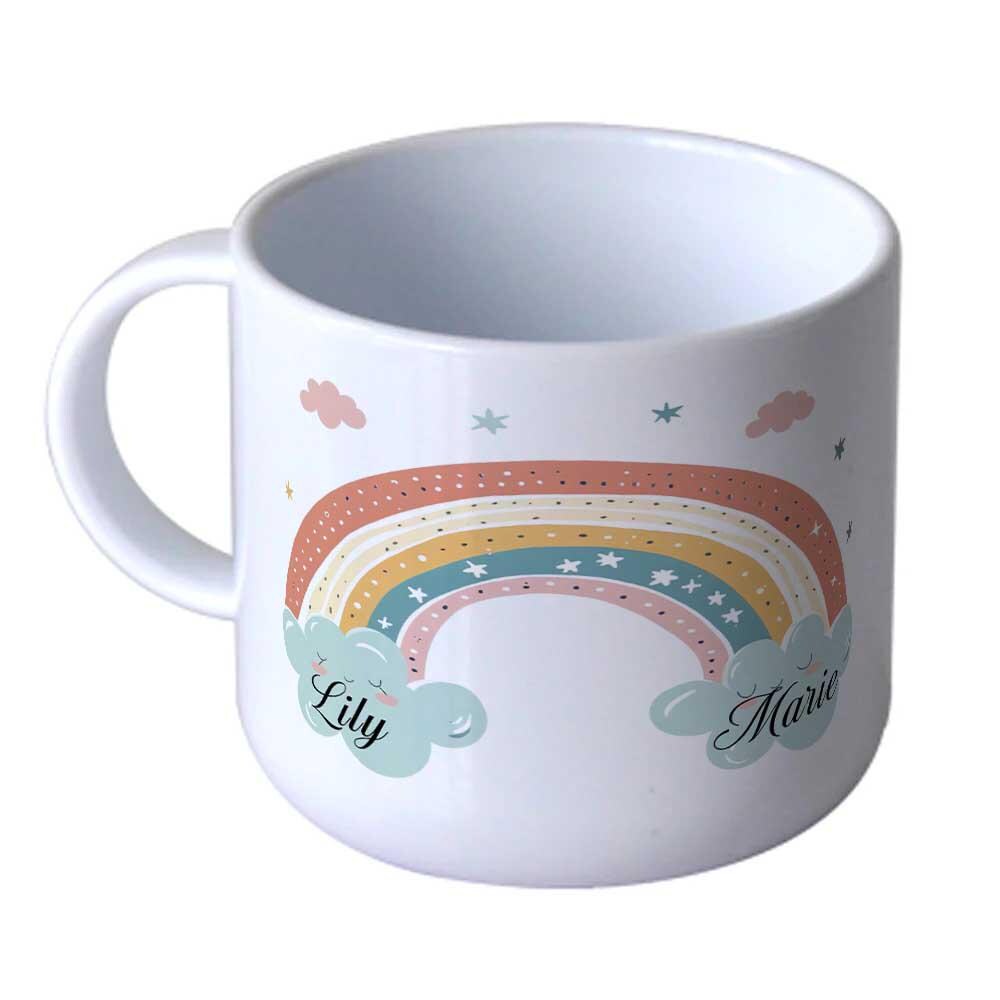 Personalised Rainbow Kids Dinnerware Set | Custom Name Plate Bowl Cup & Cutlery | Girls Birthday Gift | Toddler Mealtime Set - Image 7