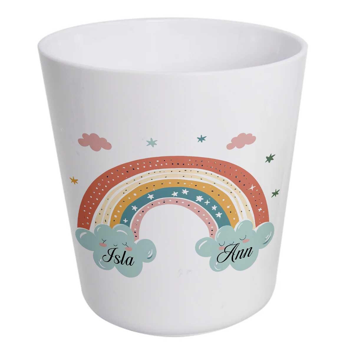 Personalised Rainbow Kids Dinnerware Set | Custom Name Plate Bowl Cup & Cutlery | Girls Birthday Gift | Toddler Mealtime Set - Image 5