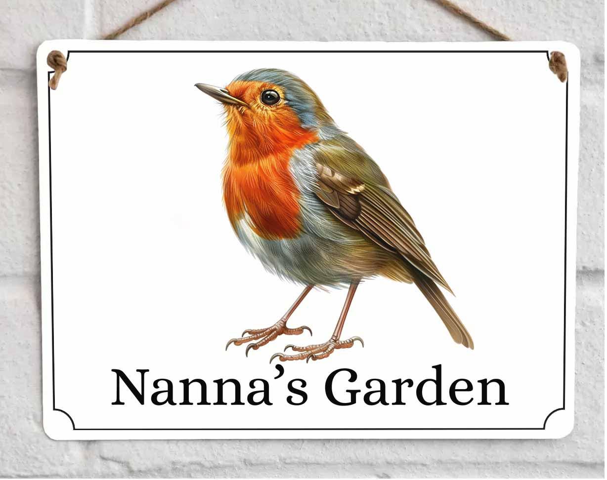 Personalised Robin Garden Sign – Custom Bird Plaque for Garden, Shed or Outdoor Decor - Image 4
