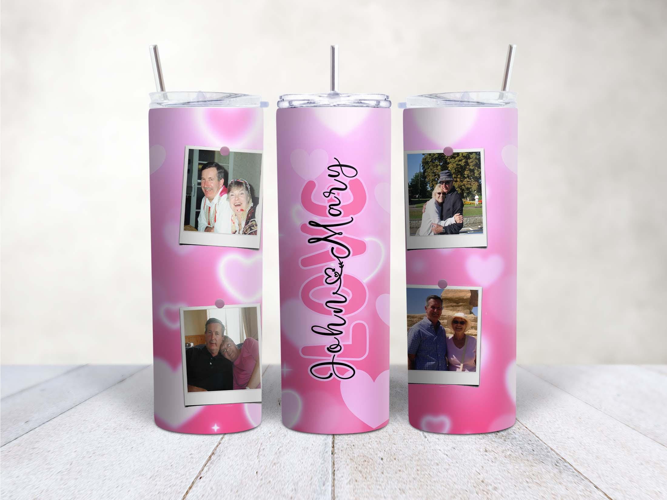 Personalised Photo Tumbler – Custom 20oz Stainless Steel Skinny Tumbler with Lid & Straw - Image 7