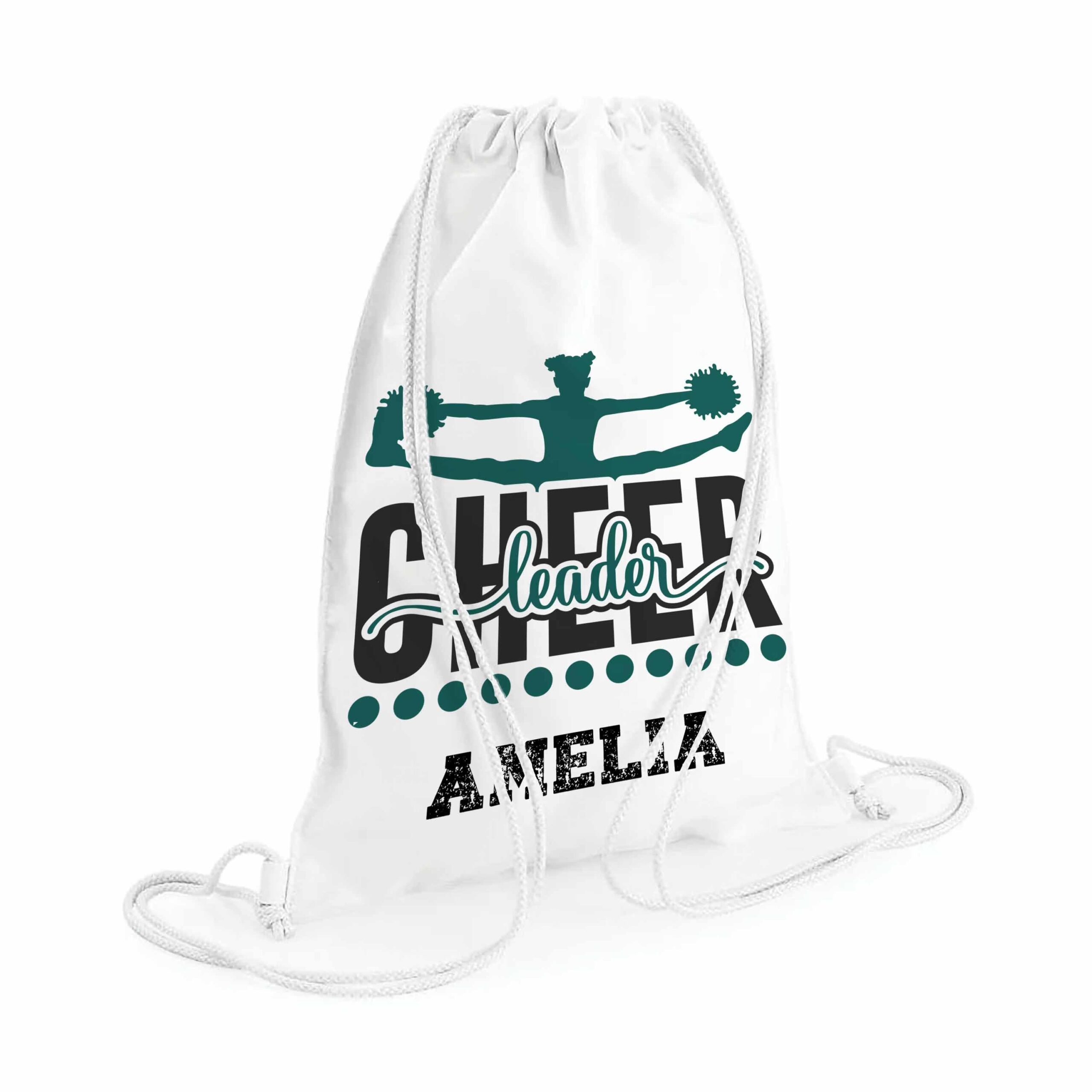 Personalised Cheerleading Bag – Custom Name & Initial Gym Kit drawstring Bag for Girls, School, Nursery, Ballet, Sports & PE Shoes, 31 x 50cm - Image 3
