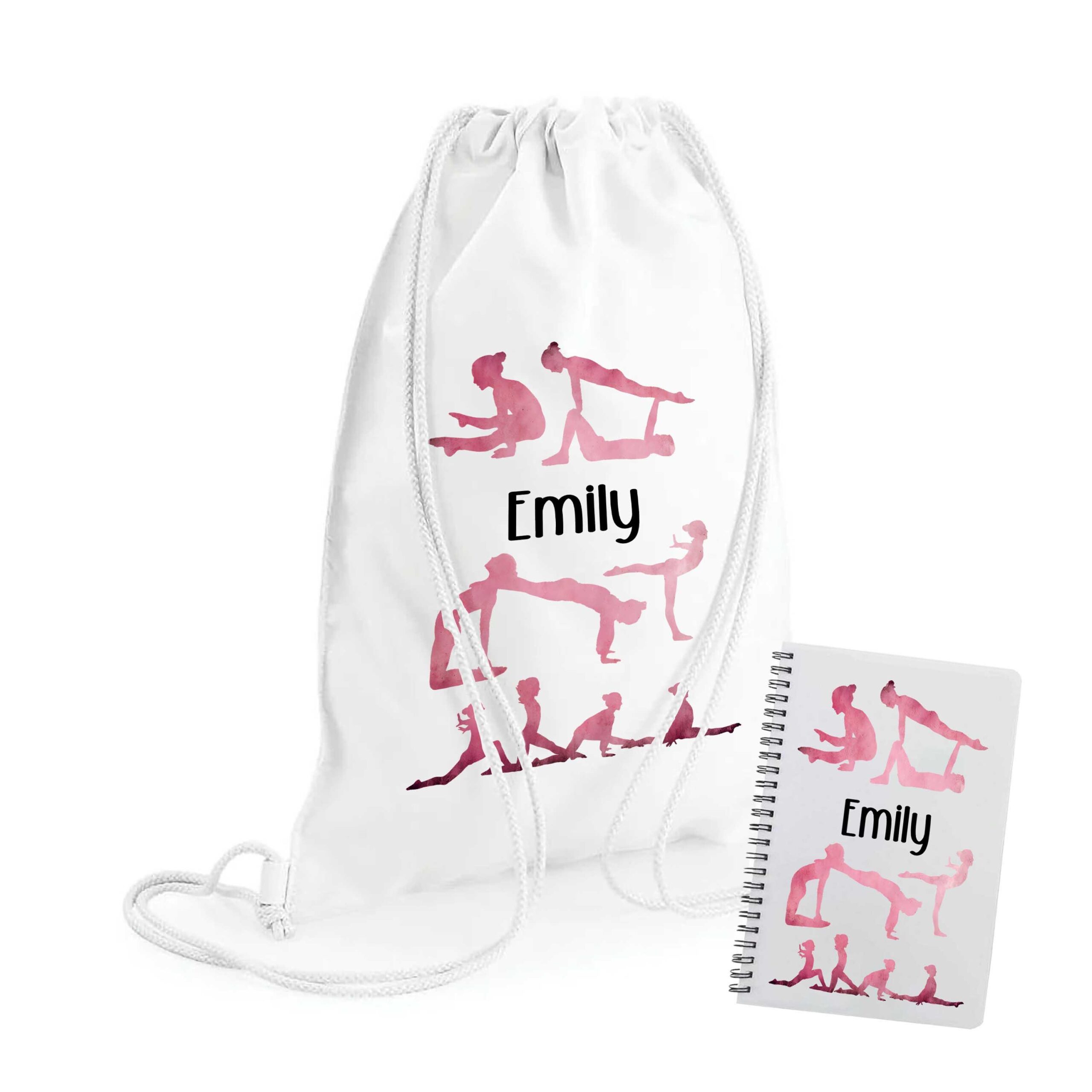 Personalised Gymnastics Bag & Notebook Set – Custom Name Gift for Girls, Gymnast Team Present, Dance & Sports Gift - Image 3
