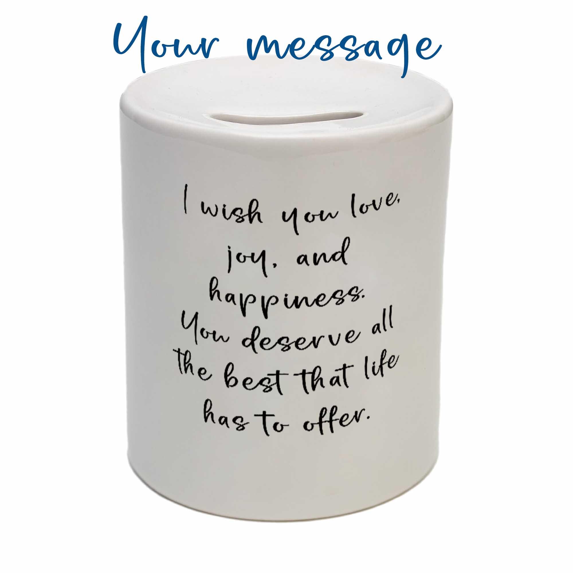 Personalised Elephant Piggy Bank – Custom Ceramic Baby Money Box with Birth Stats – Nursery Keepsake Gift - Image 5