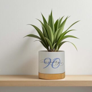 Personalised Ceramic Plant Pot: Birthday Gift, Custom Name & Age