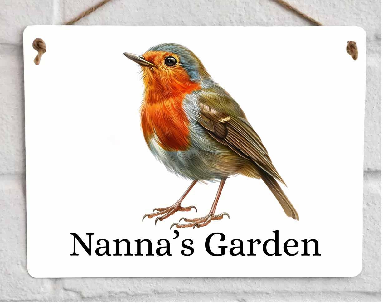 Personalised Robin Garden Sign – Custom Bird Plaque for Garden, Shed or Outdoor Decor - Image 2