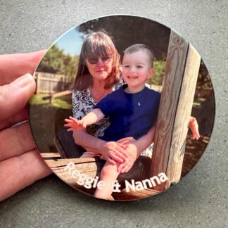 Personalized Photo Coaster: Round Ceramic Picture Coaster (10.5cm)