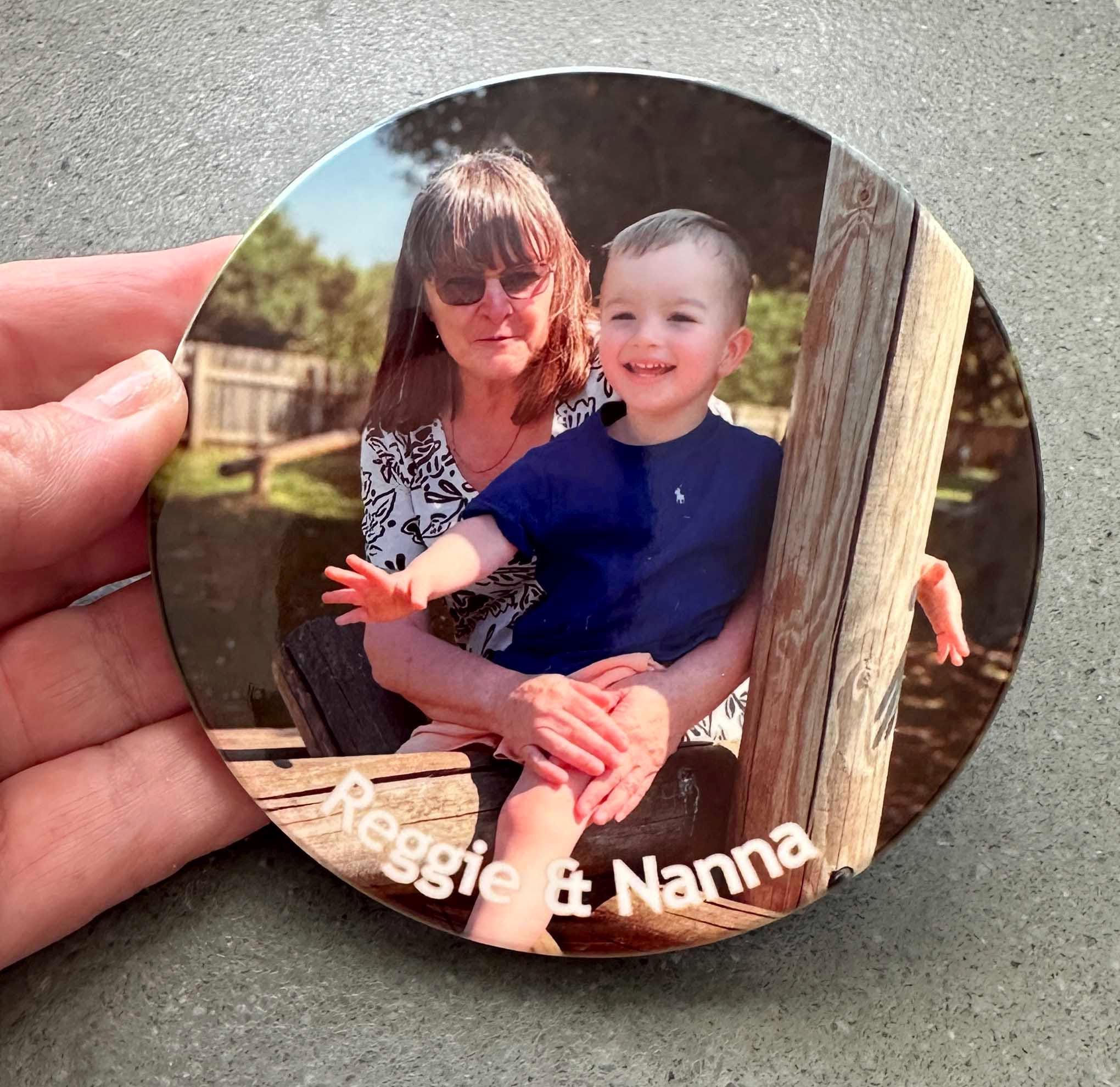 Personalised Photo Coaster: Round Ceramic Picture Coaster (10.5cm)