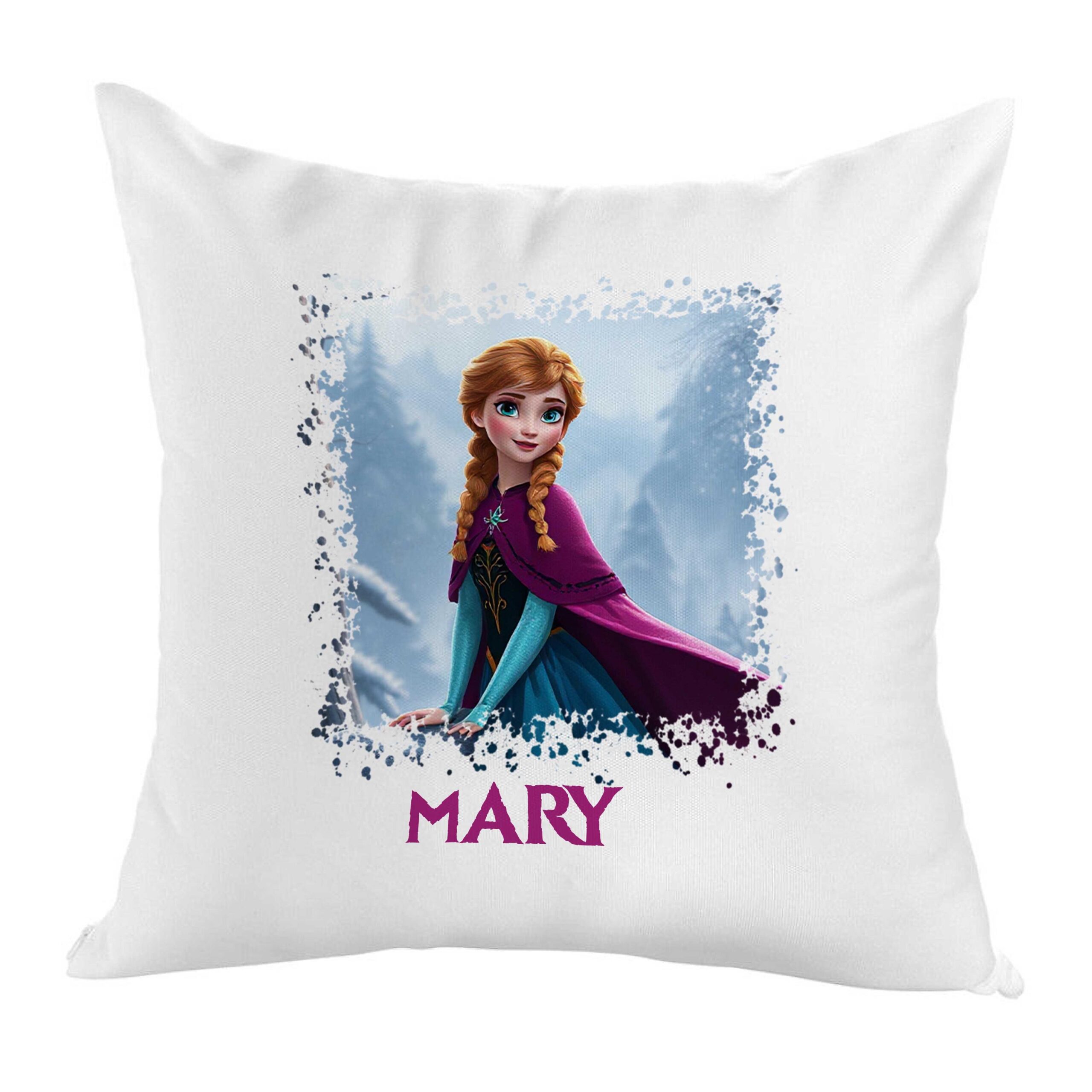 Personalised Ice Princess Cushion and Cover Satin - Image 5
