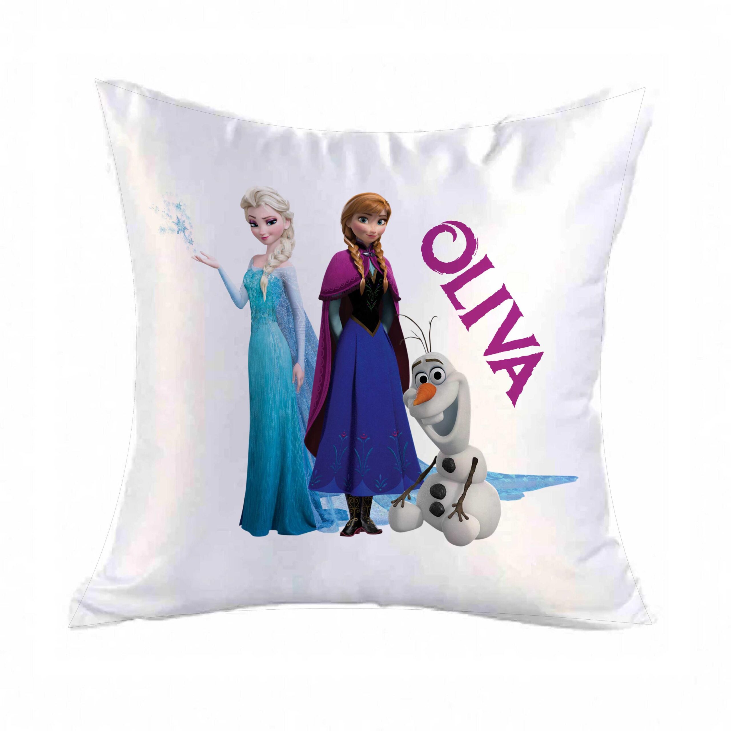 Personalised Ice Princess Cushion and Cover Satin - Image 6