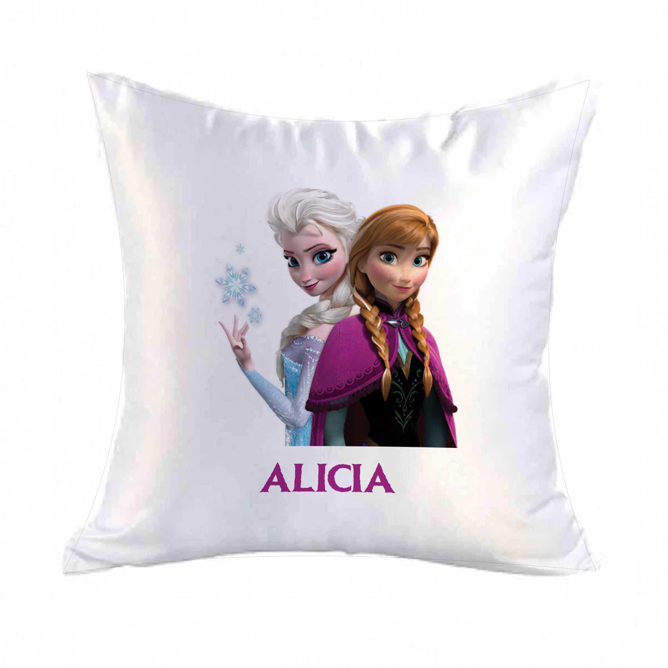 Personalised Ice Princess Cushion and Cover Satin - Image 4