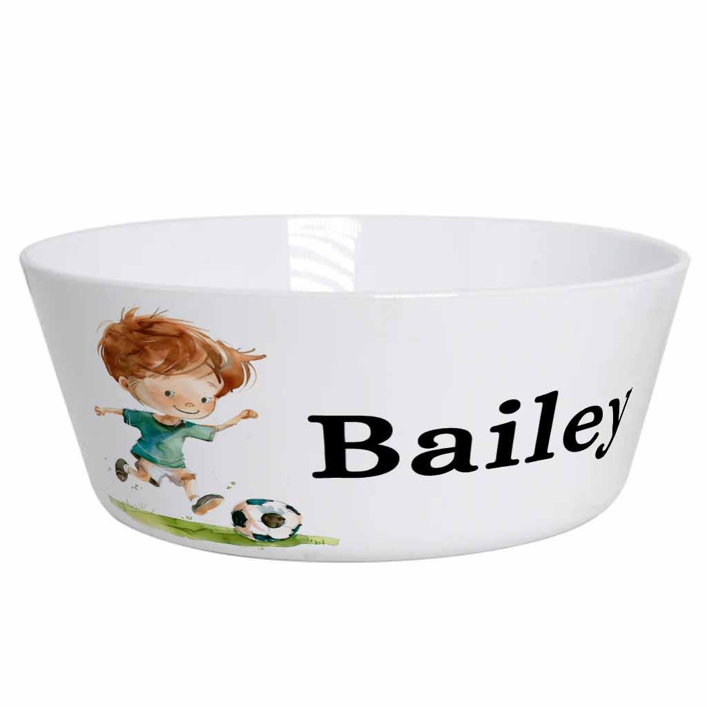 Personalised Kids Football Dinner Set – Plate, Bowl, Cup & Cutlery | Boys or Girls | Choose Your Design | Durable Polymer - Image 2