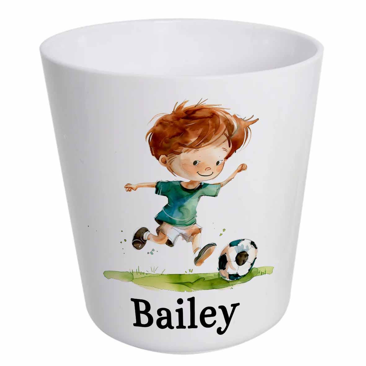 Personalised Kids Football Dinner Set – Plate, Bowl, Cup & Cutlery | Boys or Girls | Choose Your Design | Durable Polymer - Image 3