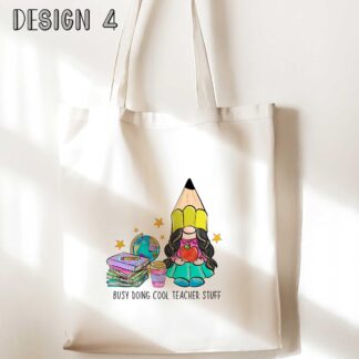 Personalized White Soft Tote Bag: Teacher Thank You Gift