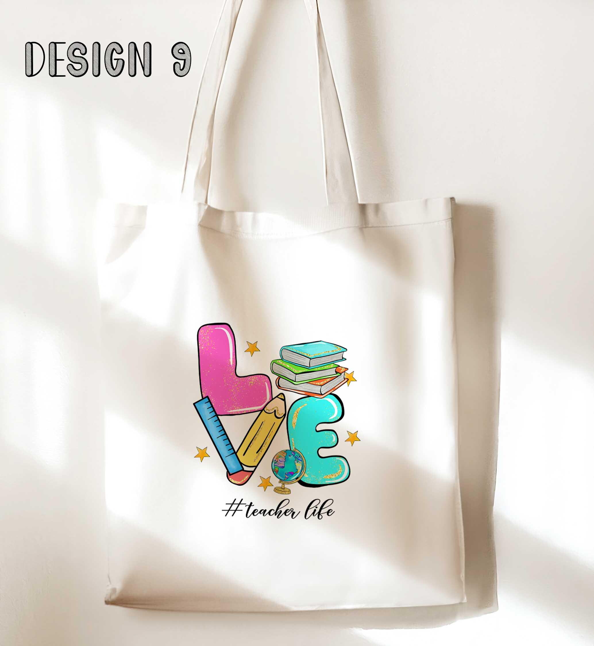 Personalised White Tote Bag Teacher Thank You Gift Custom Name Bag UK - Image 9
