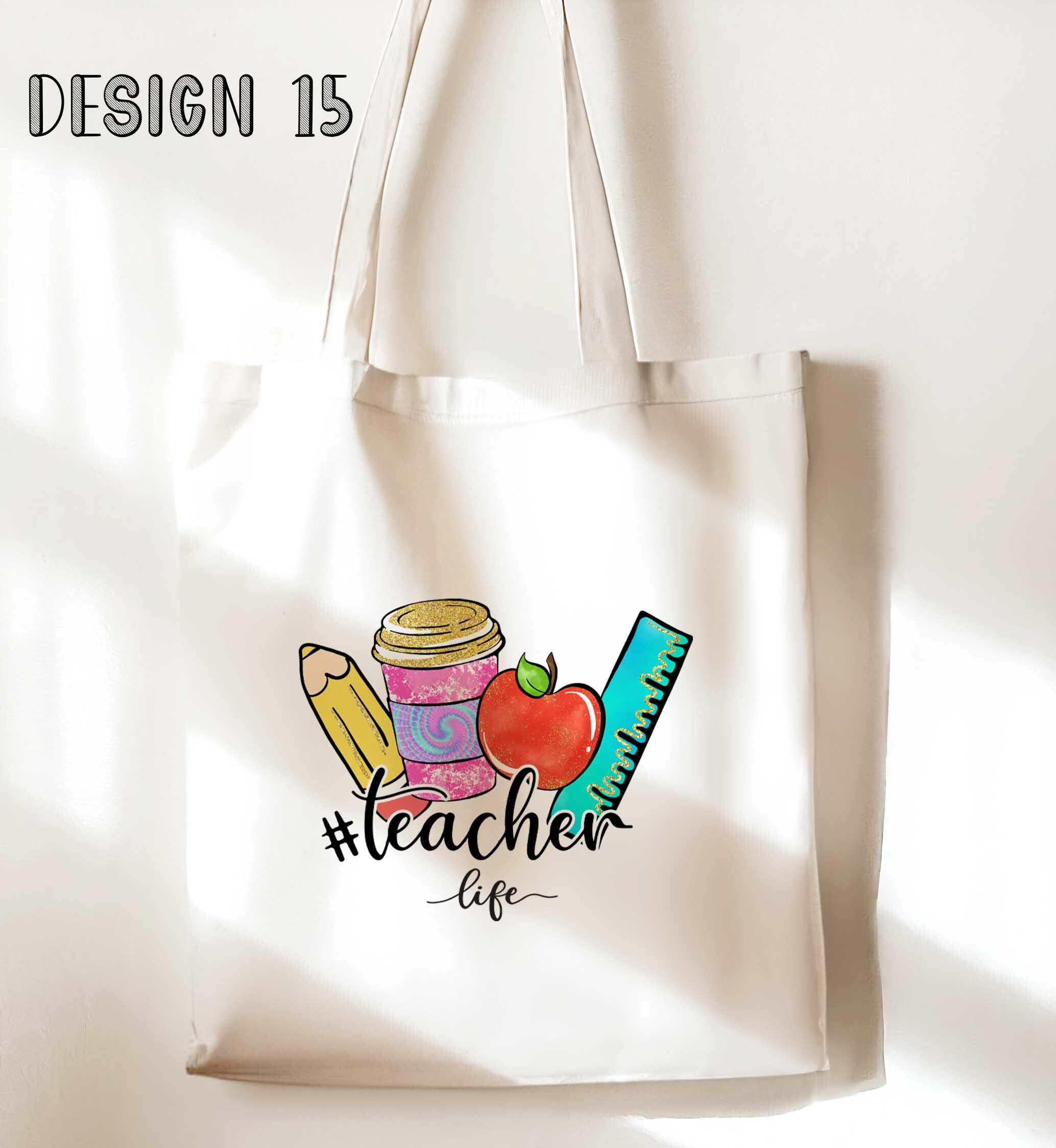 Teacher Appreciation Tote Bag – Personalised White Shoulder Bag Gift - Image 6